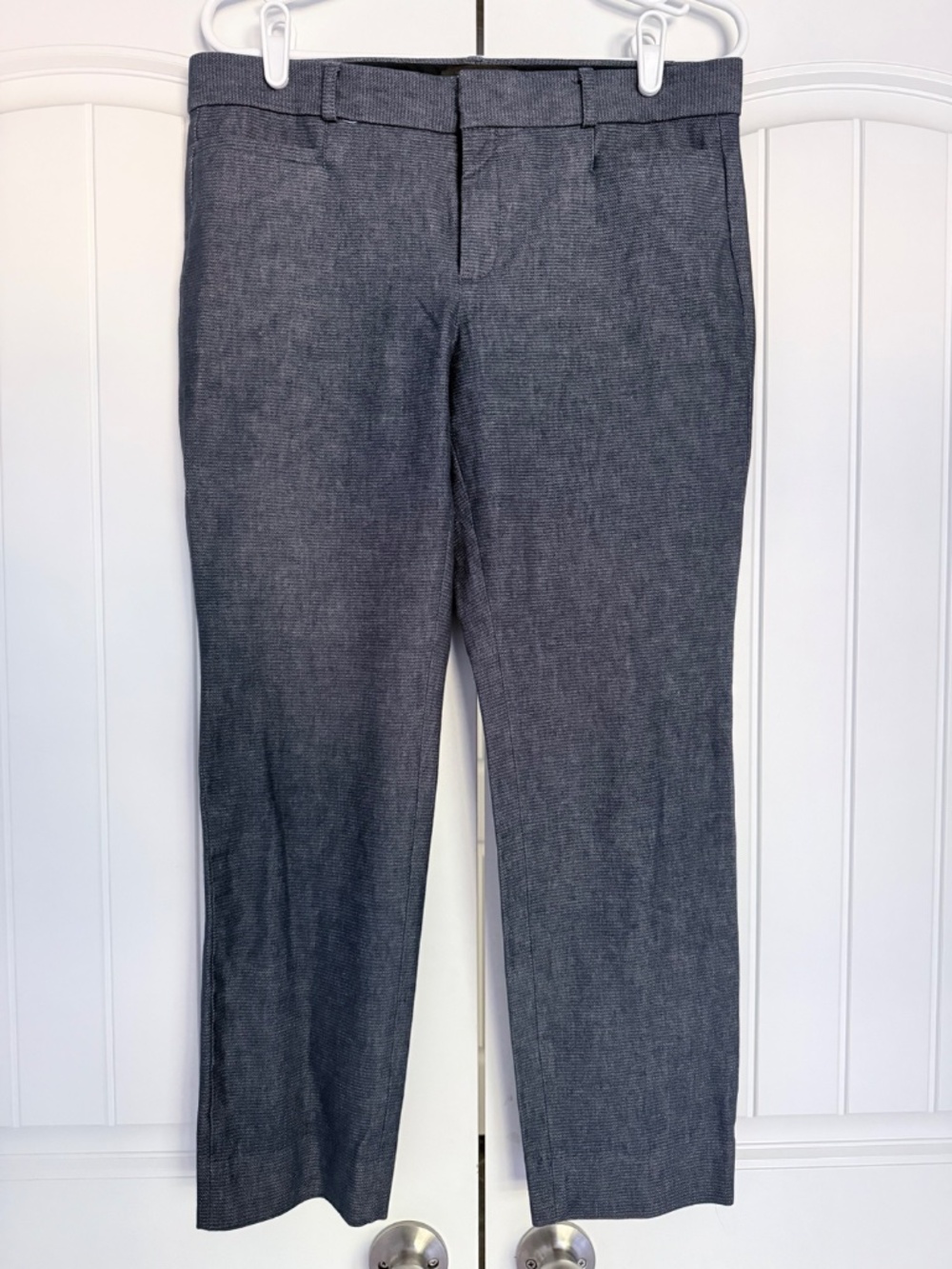 Banana Republic Sloan Pants Size 8 Navy Blue Stretch Ankle Work Trousers